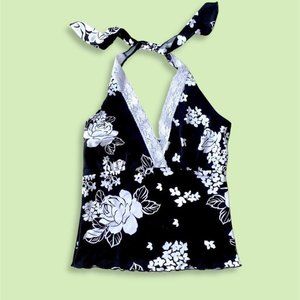 Vintage Y2K Floral print halter top
